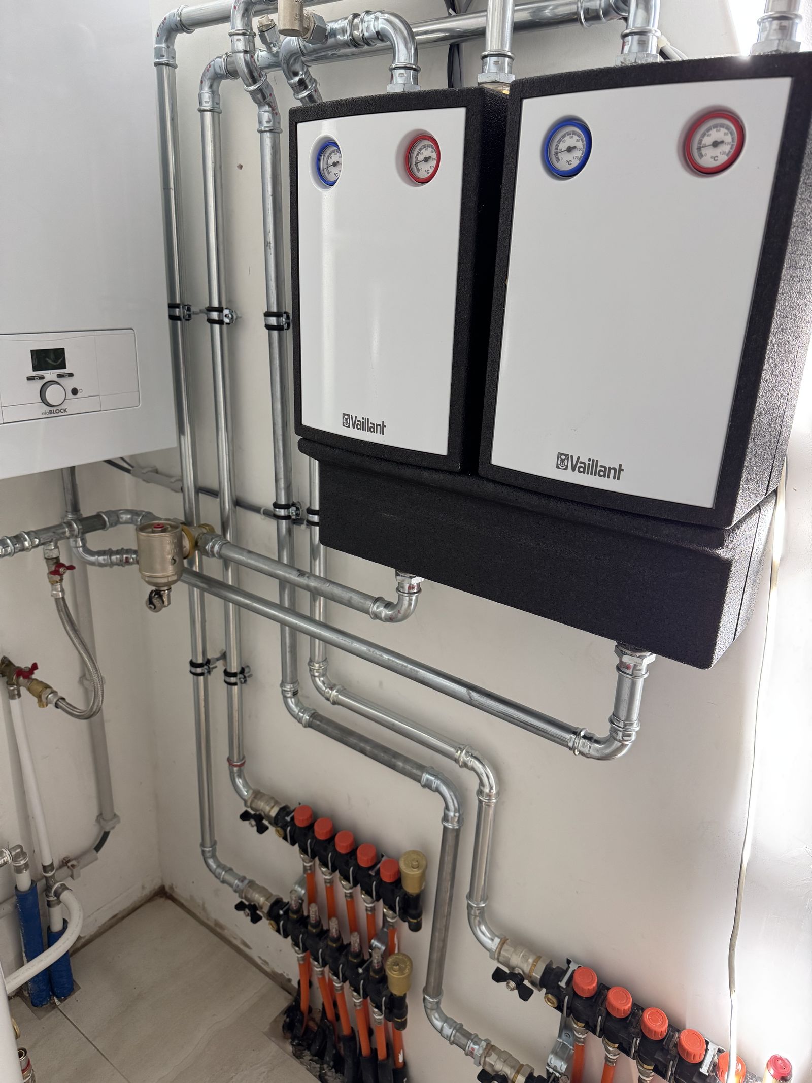 Chaudière Vaillant + circuit chauffage sol